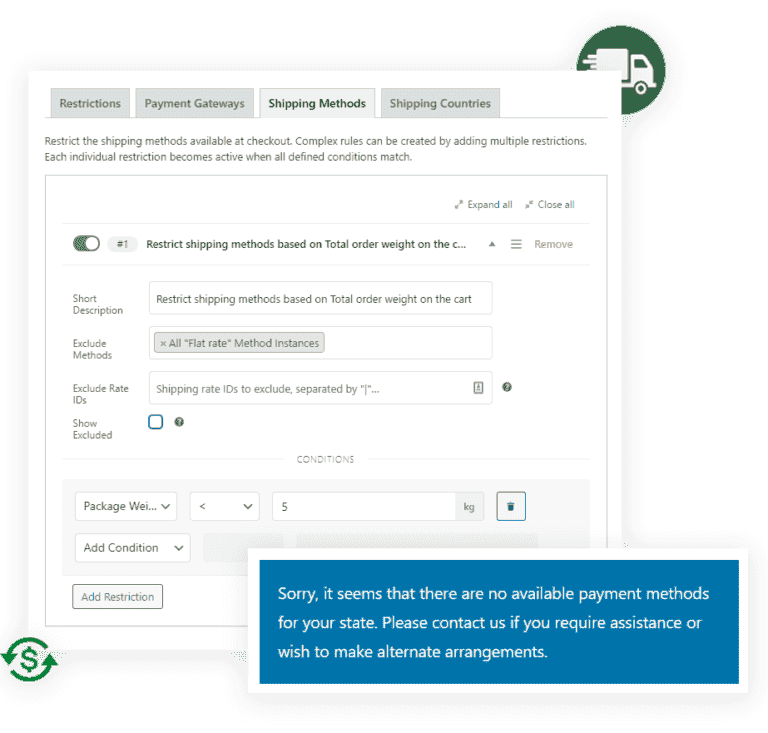 Conditional Shipping and Payments AovUp (formerly Woosuite)